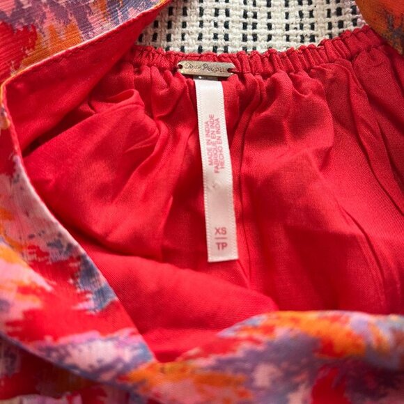 Free People Juliana Maxi Dress β Cherry Combo β Size XS - Picture 7 of 9